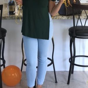 High Waisted Light Denim Jeans